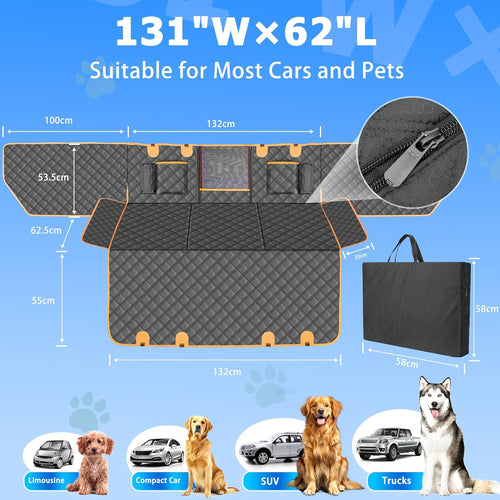 Waterproof Mid Barrier Dog Car Seat Cover